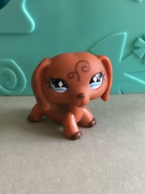 Littlest Pet Shop Swirl Dachshund Figure #640
